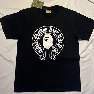 Authentic Bape x ChromeHearts Black Graphic T-Shirt
